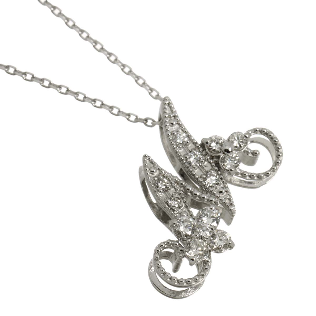 Diamond 0.18ct Necklace 18K WG White Gold 750