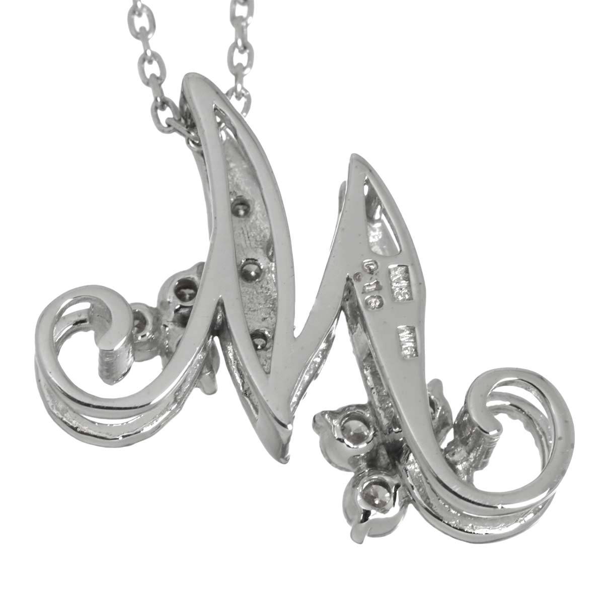 Diamond 0.18ct Necklace 18K WG White Gold 750