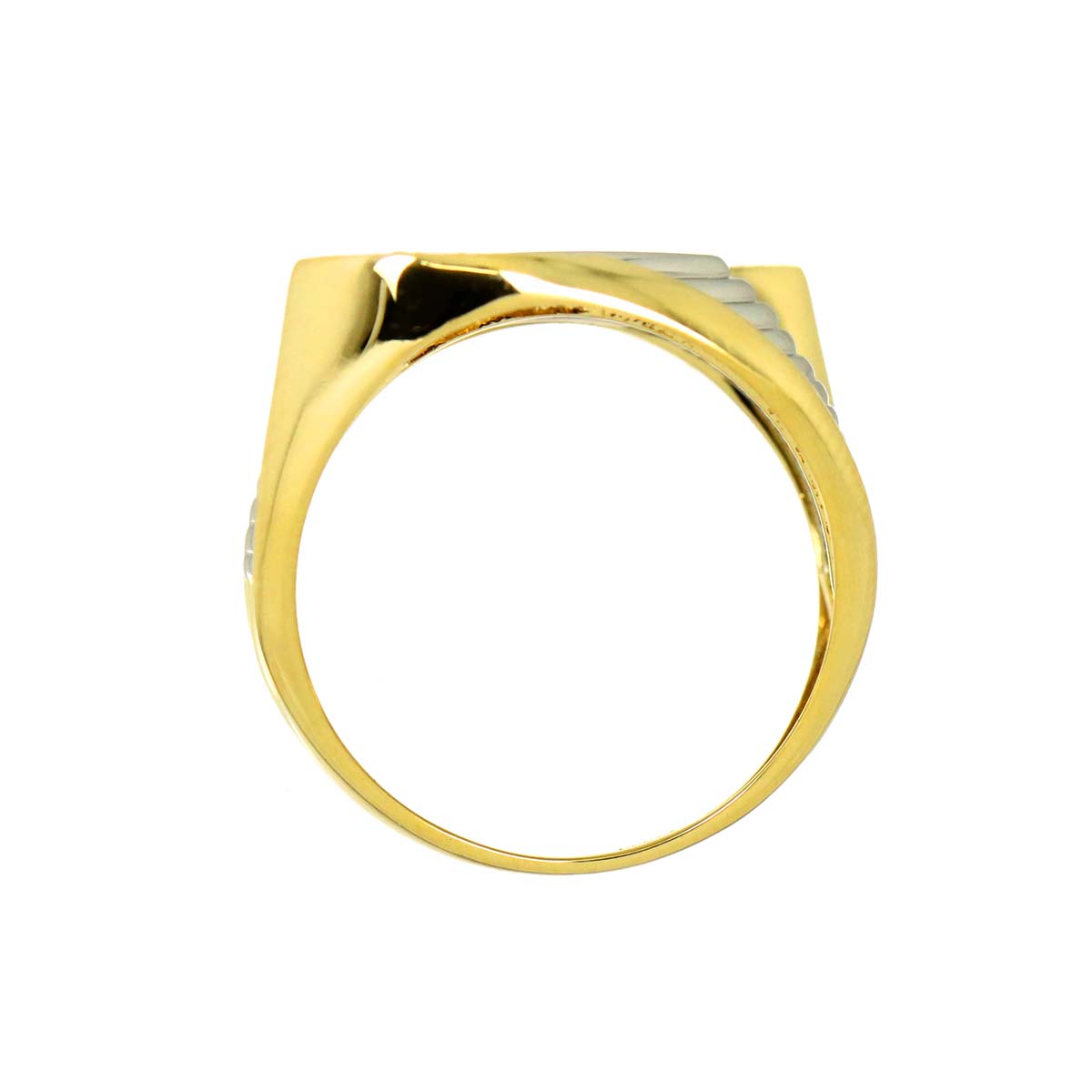Diamond 0.35ct Ring 18K YG Pt Yellow Gold 750 Platinum Size6(US)