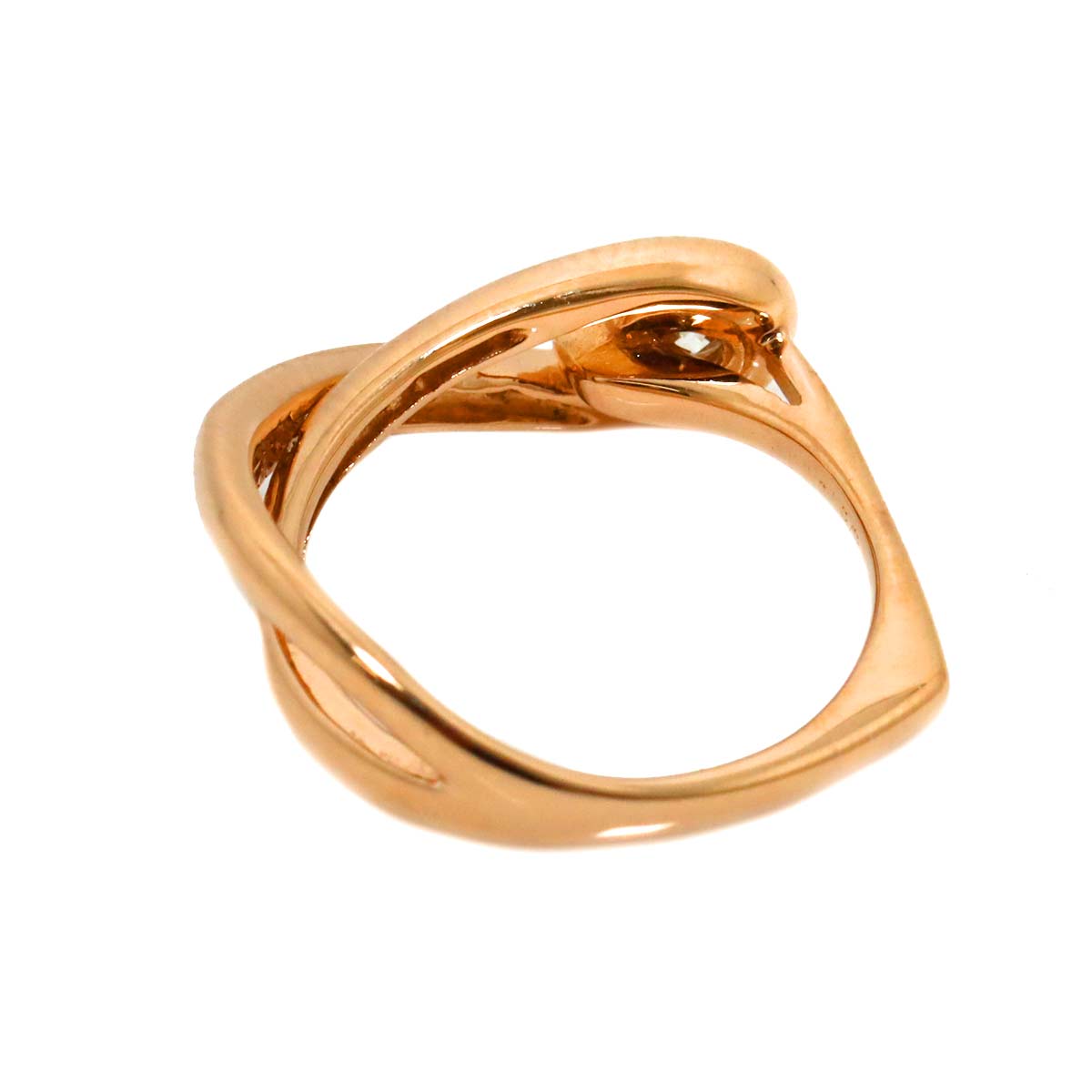 Diamond 0.186ct/0.11ct Ring 18K PG Pink Gold 750 Size3.25(US)