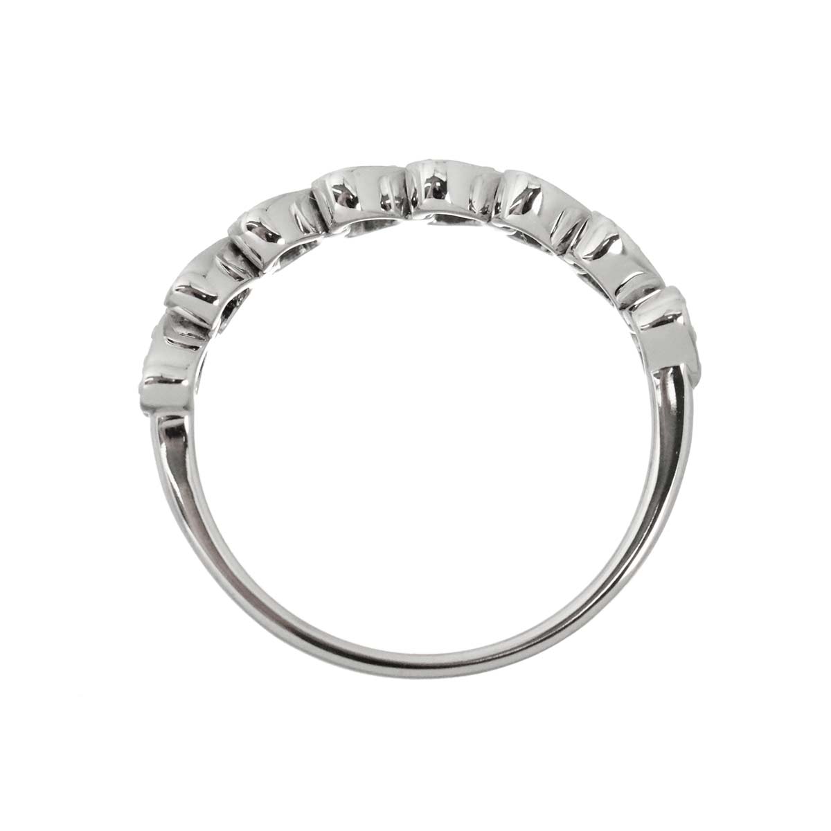 Diamond 0.17ct Ring 18K K18 WG White Gold size6.75(US)