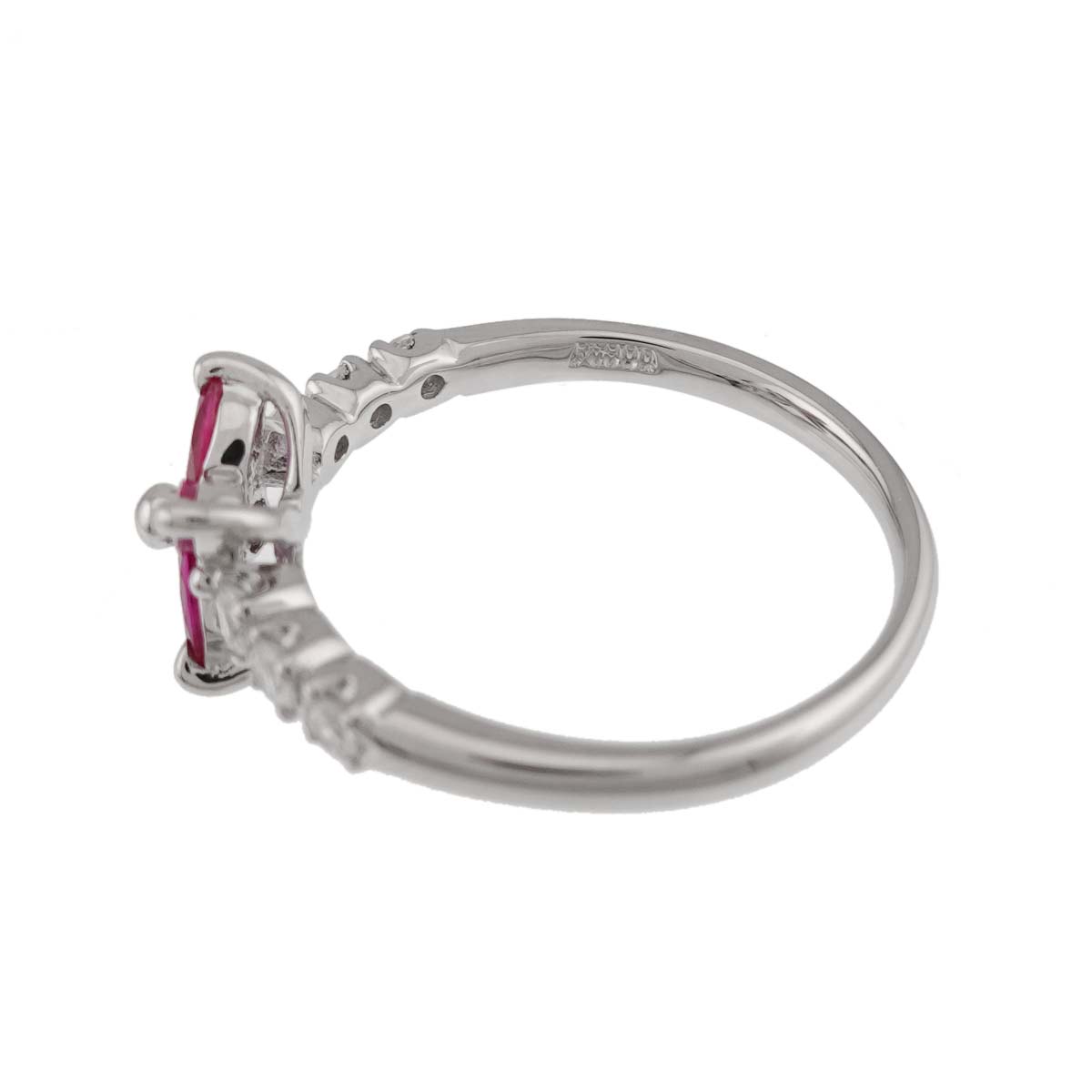 Ruby 0.37ct Diamond 0.20ct Ring Pt Platinum size5.75-6(US)