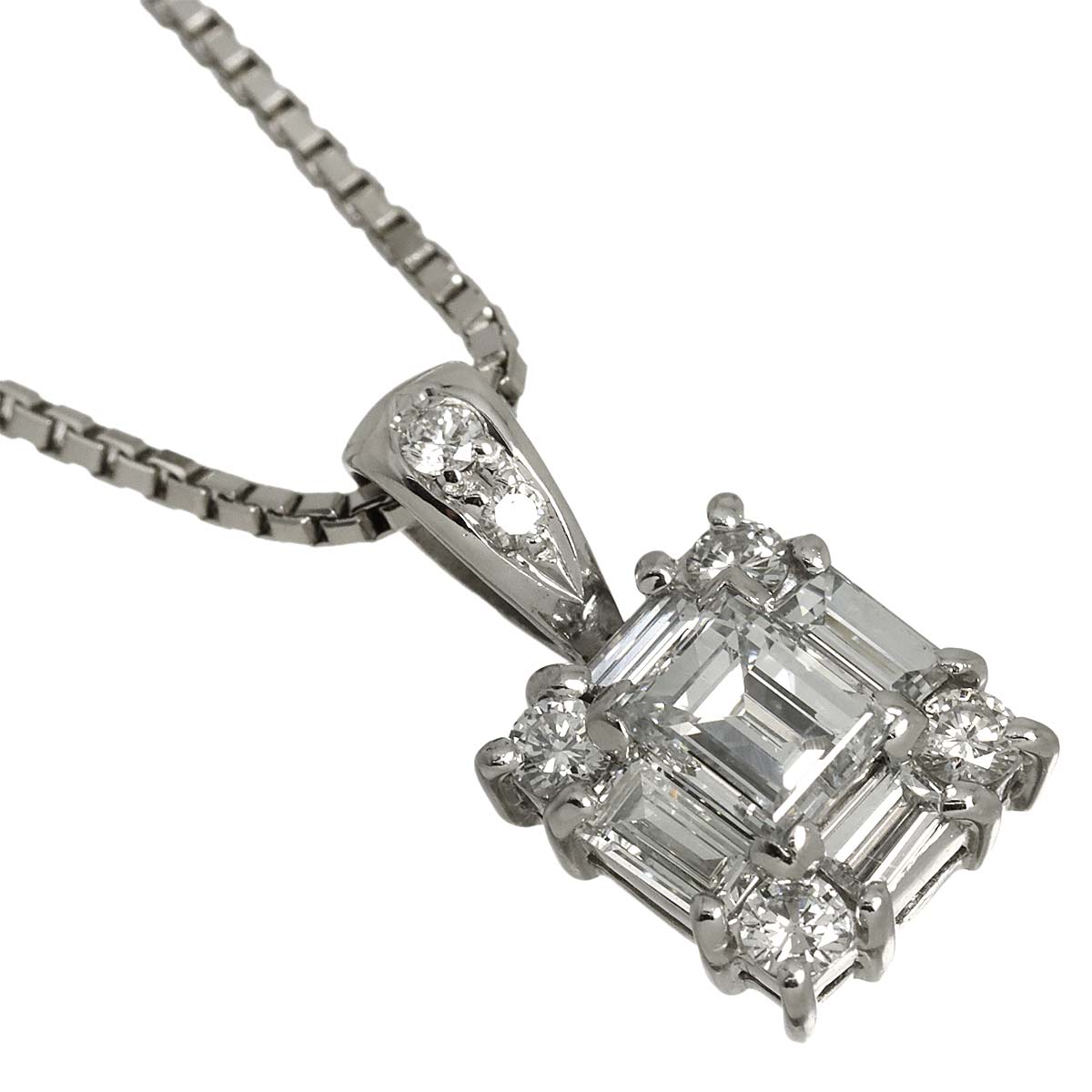 Diamond 0.86ct Necklace Pt Platinum