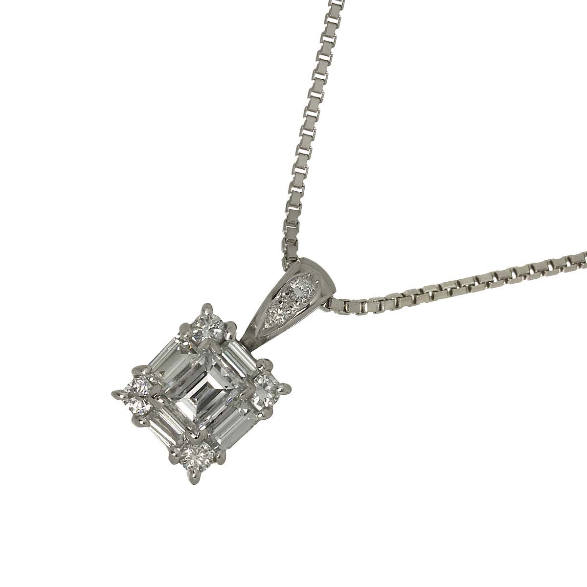 Diamond 0.86ct Necklace Pt Platinum