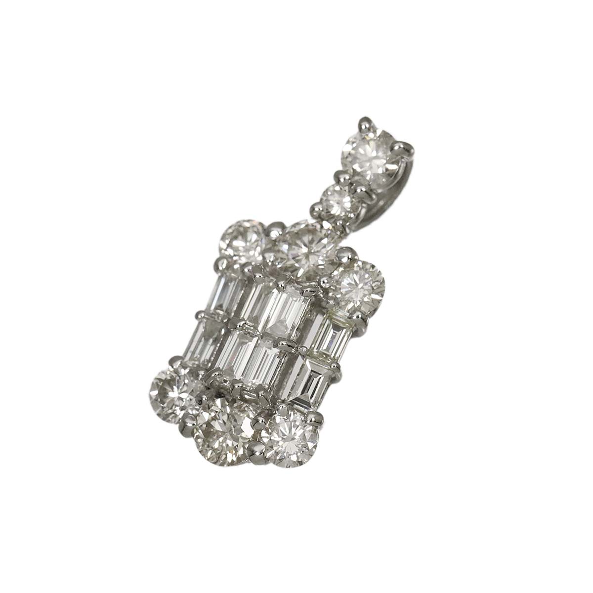 Diamond 1.00ct Pendant Top Pt Platinum