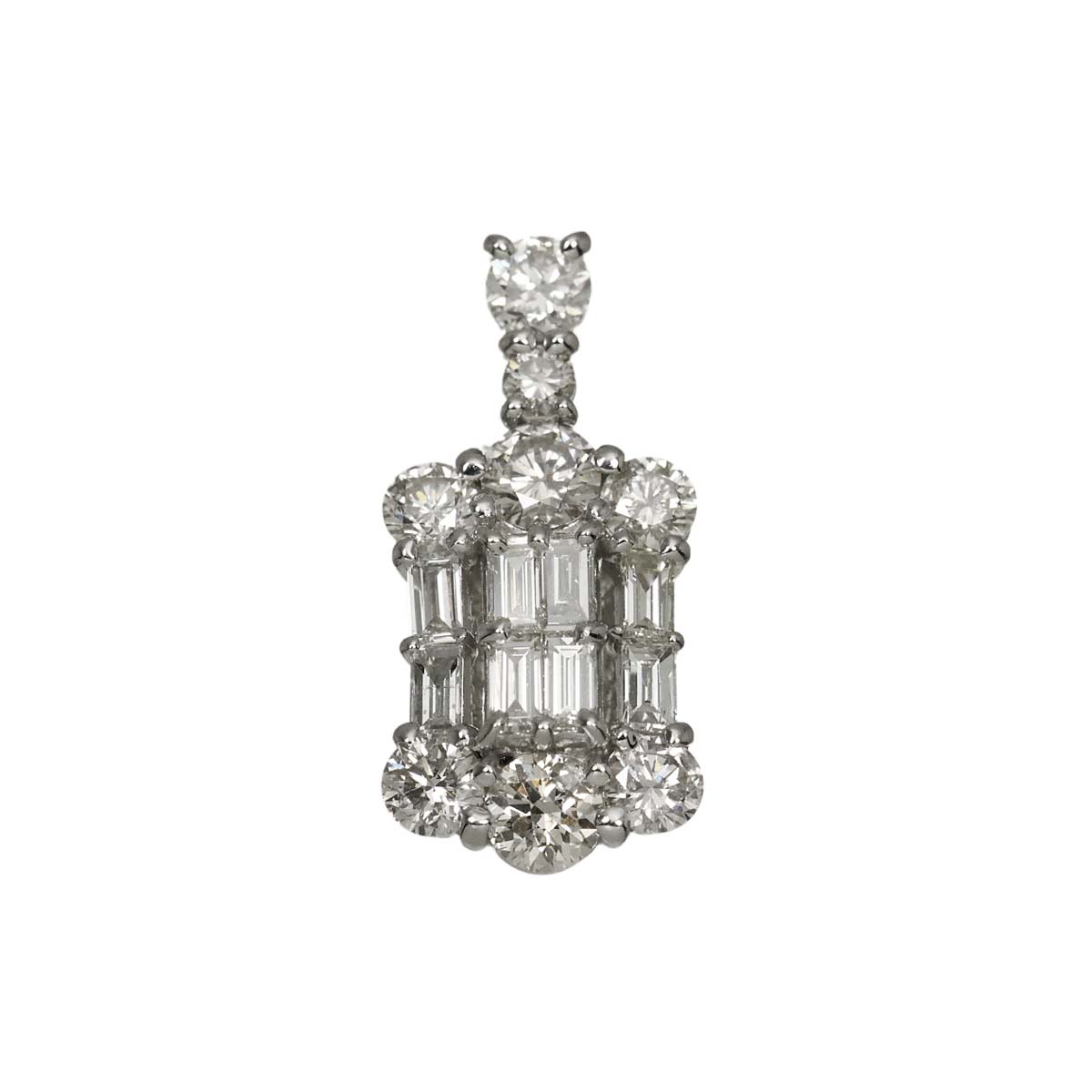 Diamond 1.00ct Pendant Top Pt Platinum