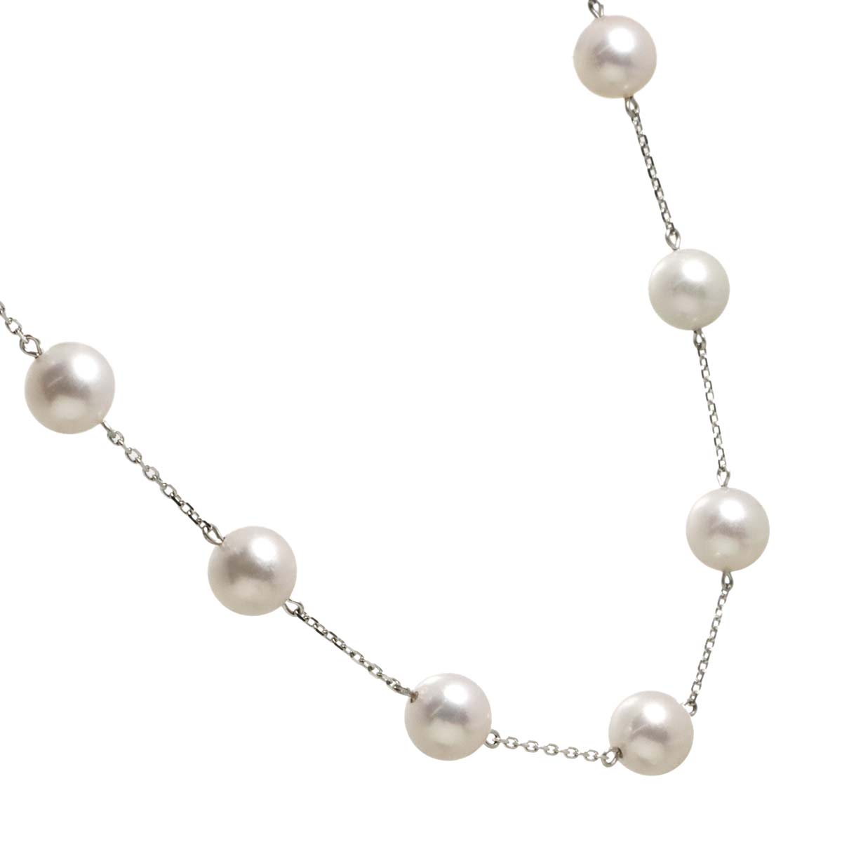 Akoya pearl 7.7-7.4mm Pearl Necklace 14K WG 585