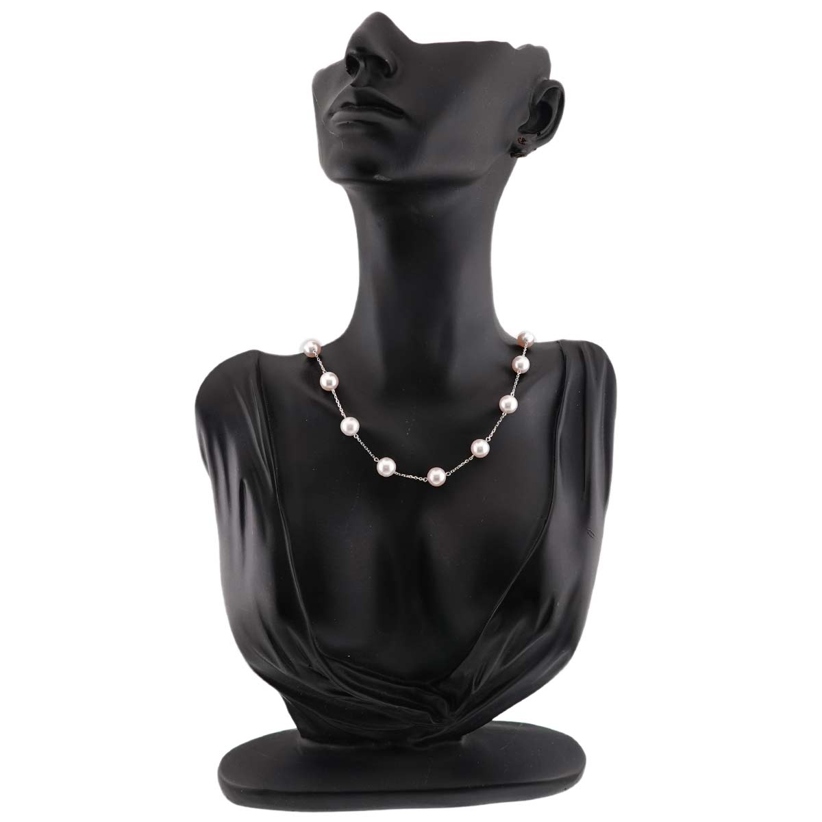 Akoya pearl 7.7-7.4mm Pearl Necklace 14K WG 585