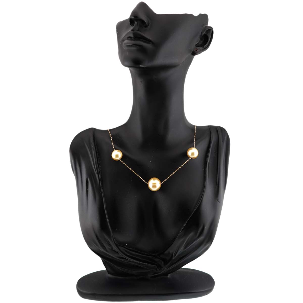 South Sea pearl 15.0-12.0mm Necklace 18K K18 YG Yellow Gold 750