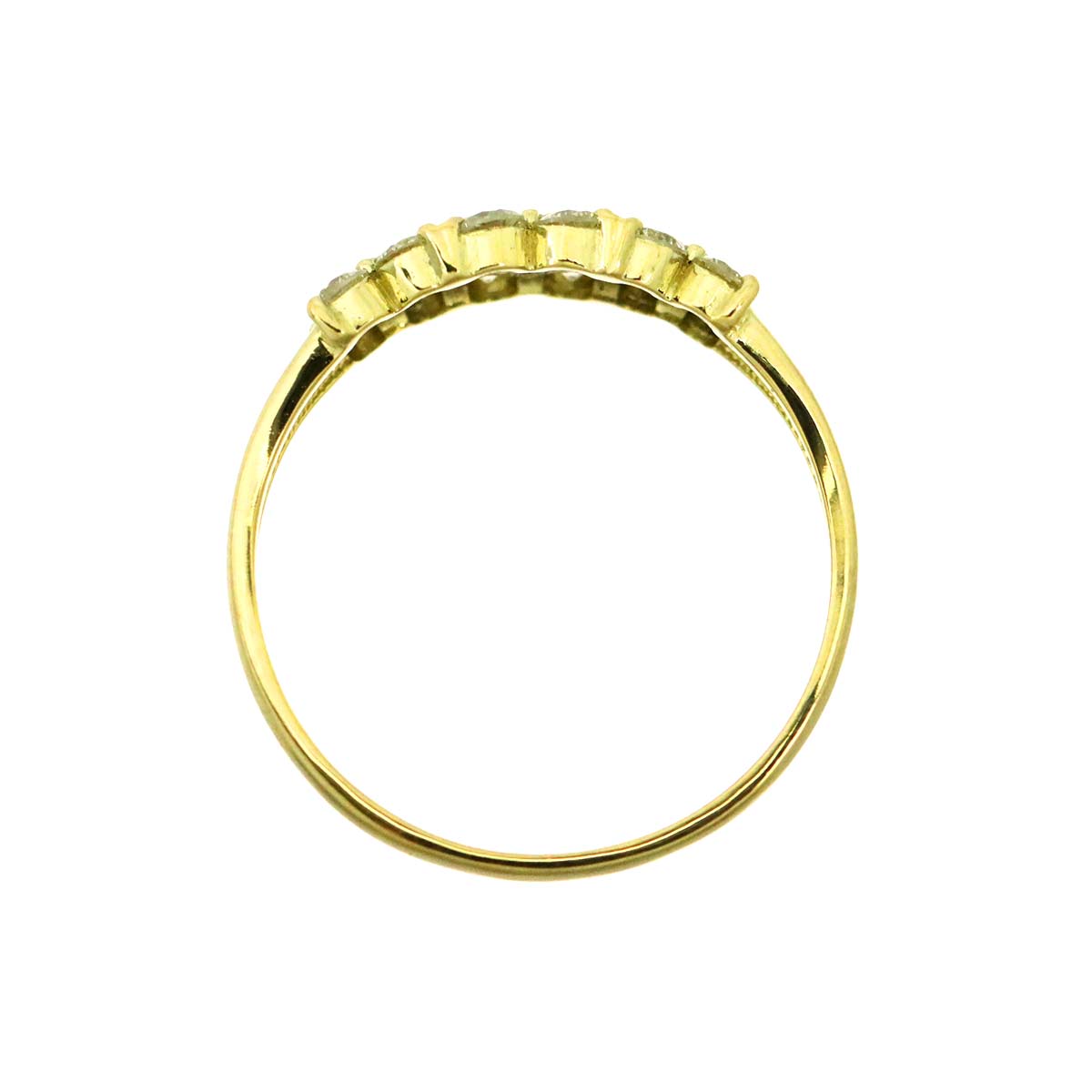 Diamond 0.50ct Ring 18K YG Yellow Gold 750 6(US)
