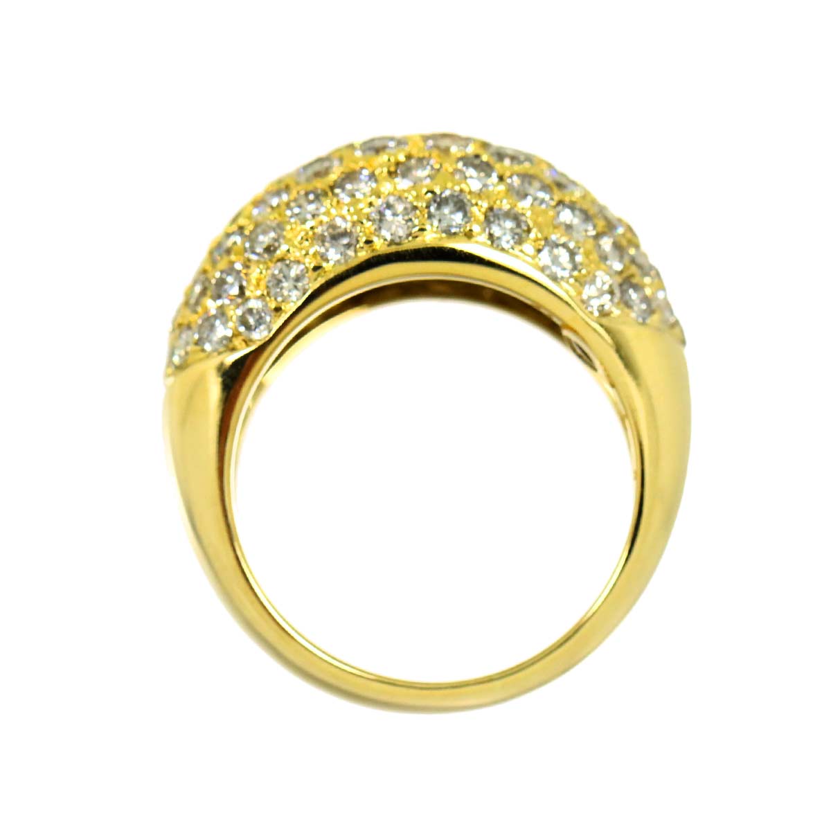 Diamond 3.01ct Ring 18K YG Yellow Gold 750 6(US)