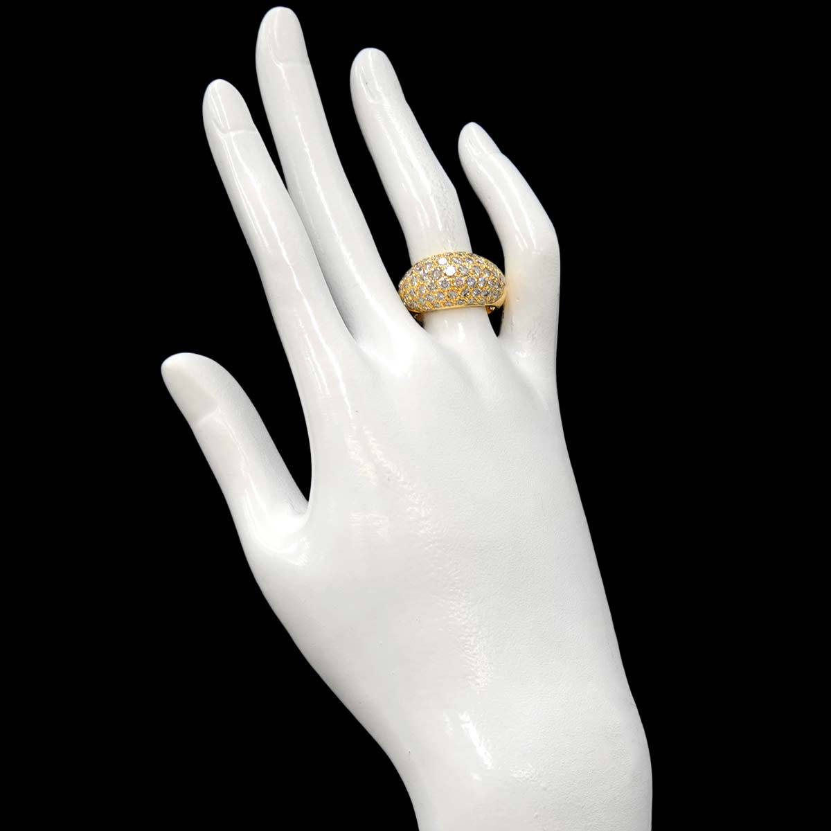 Diamond 3.01ct Ring 18K YG Yellow Gold 750 6(US)