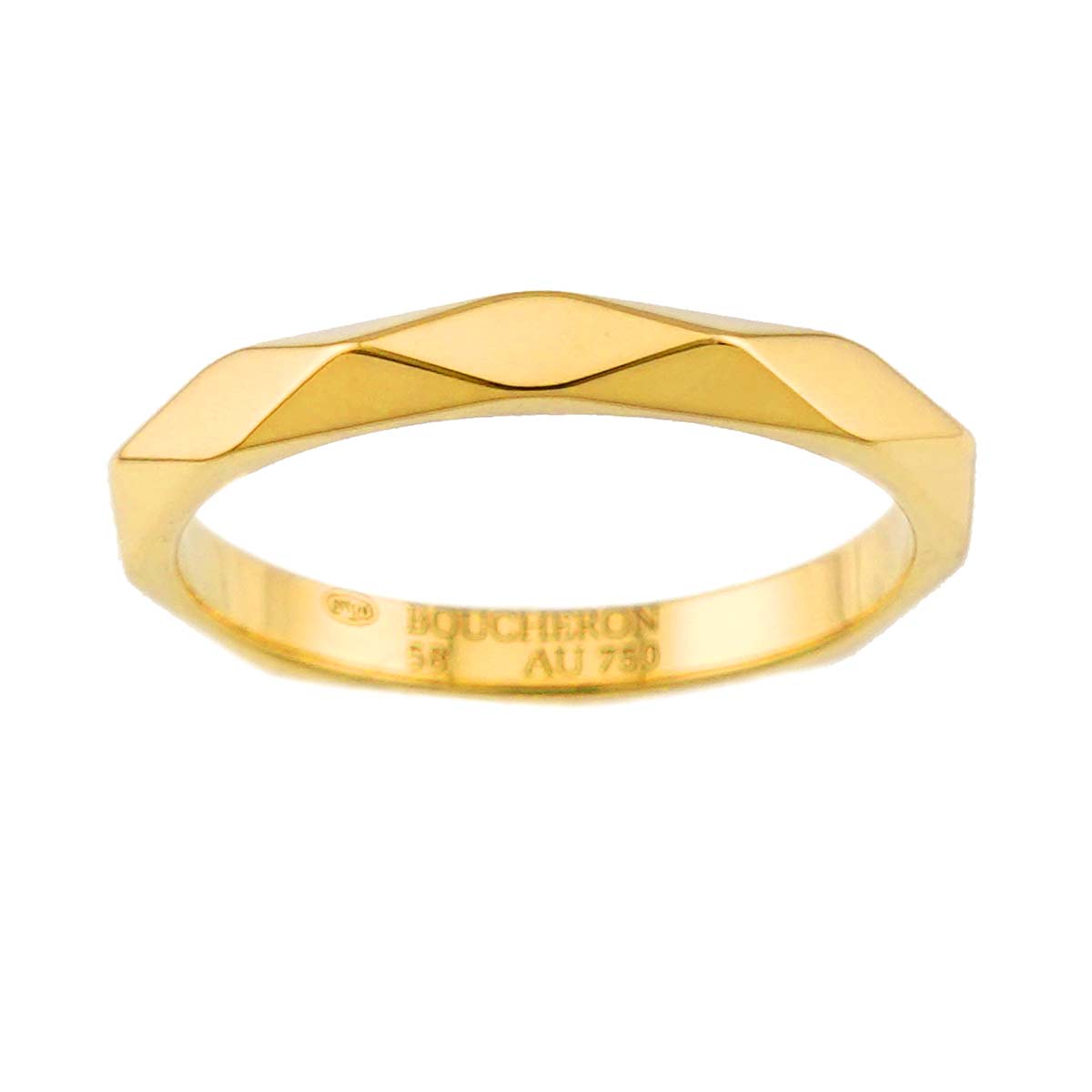 Facet Ring 18K YG 750 Size58 8-8.25(US)