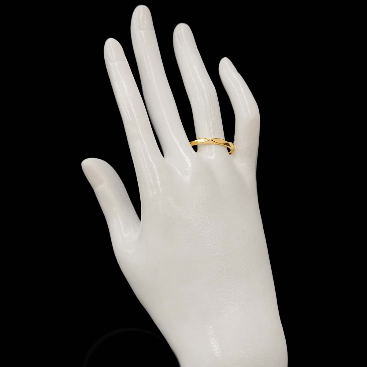 Facet Ring 18K YG 750 Size58 8-8.25(US)