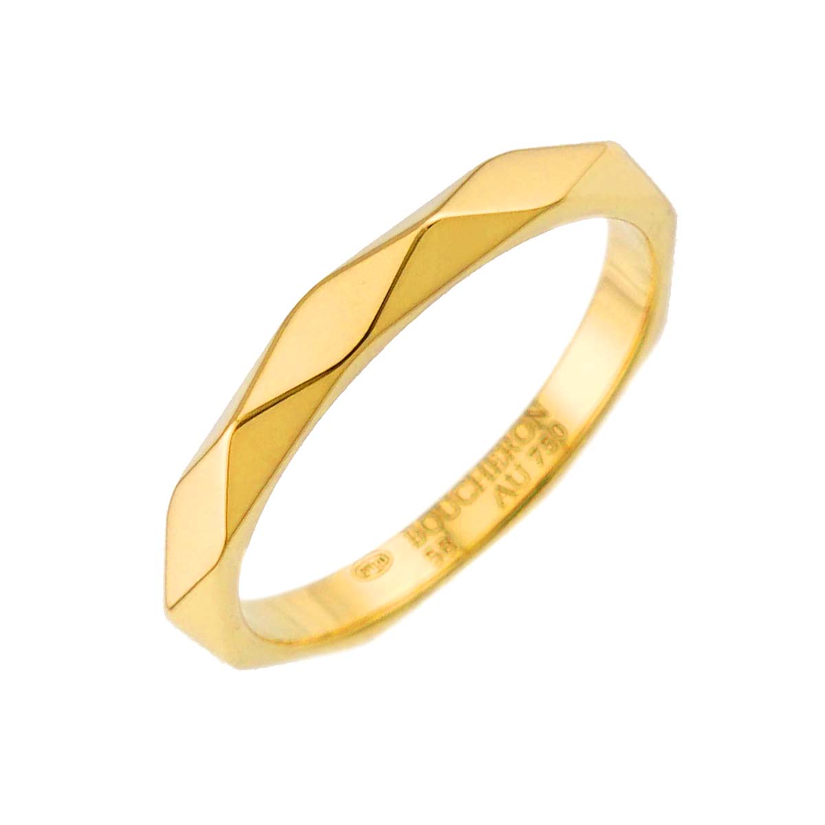 Facet Ring 18K YG 750 Size58 8-8.25(US)