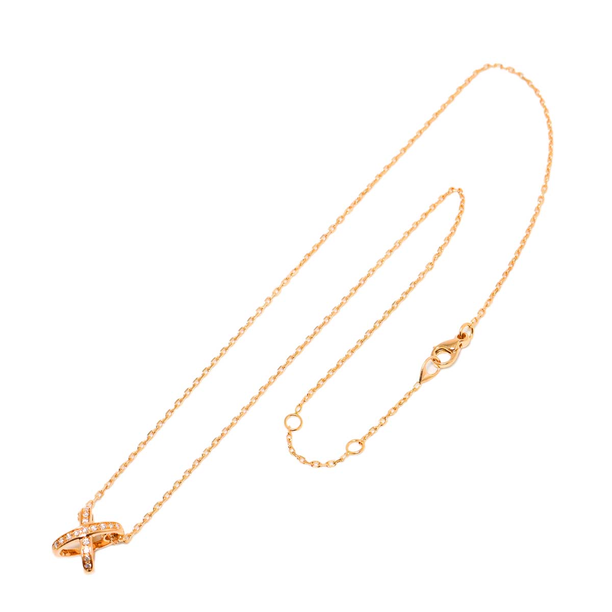 Liens Diamond Necklace 18K Pink Gold 750