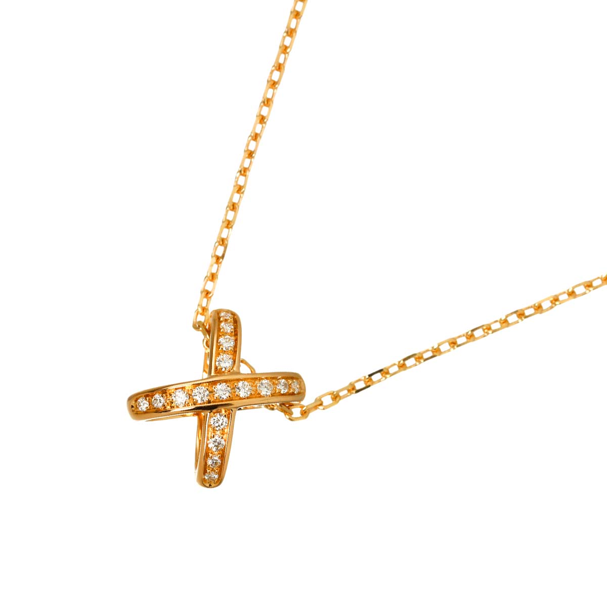 Liens Diamond Necklace 18K Pink Gold 750