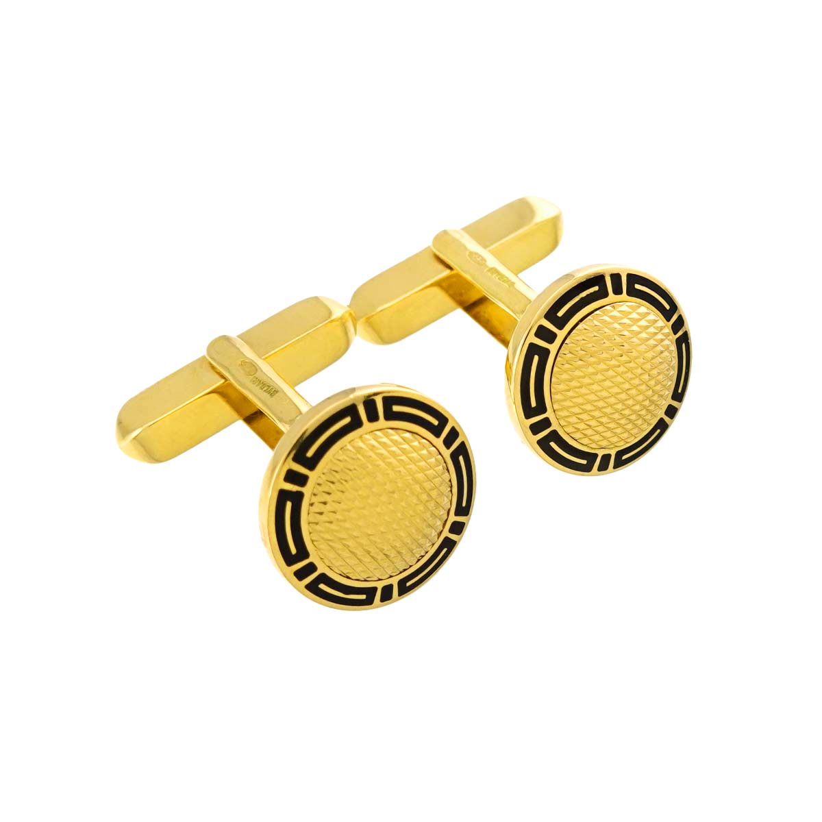 Enamel Cufflinks 18K Yellow Gold 750
