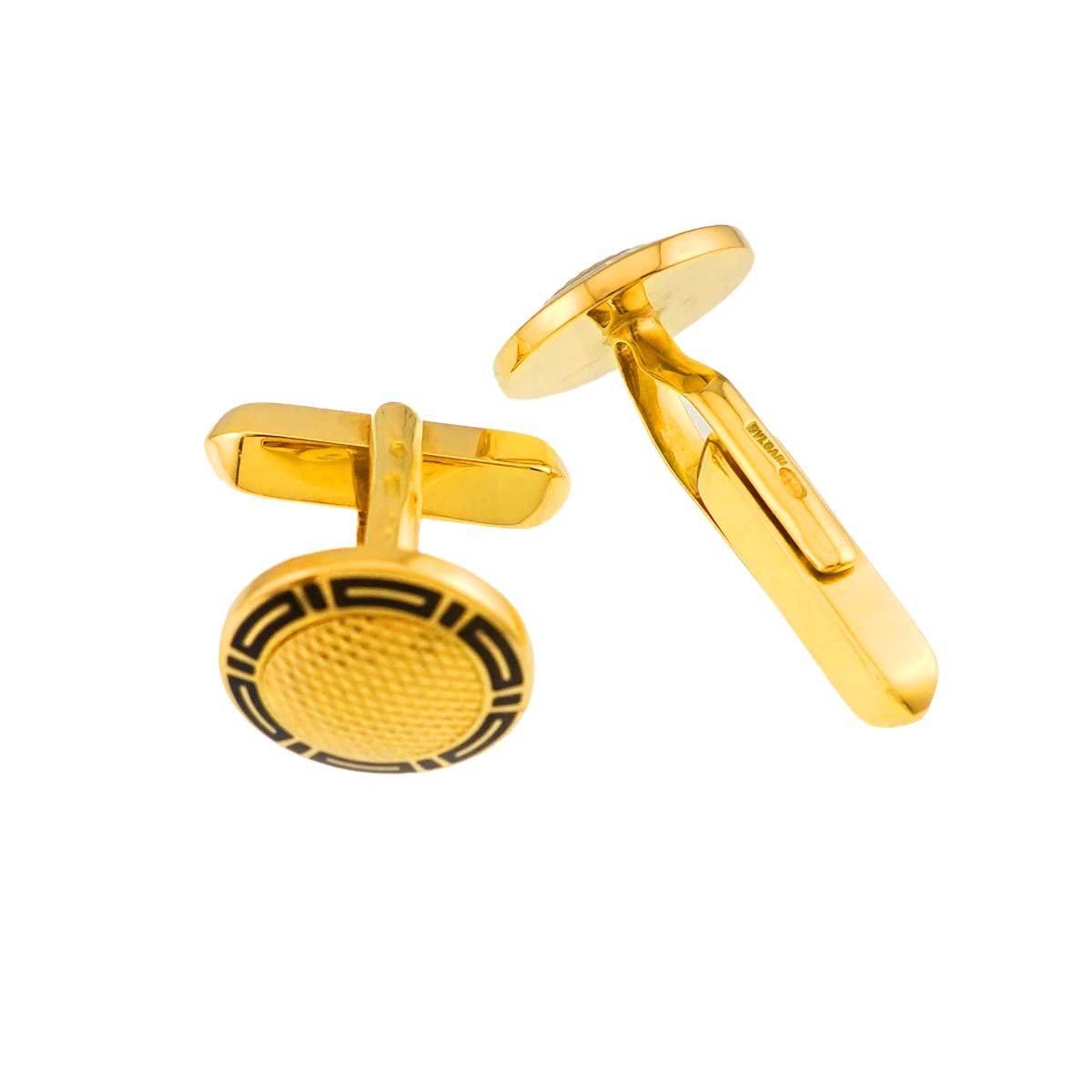 Enamel Cufflinks 18K Yellow Gold 750