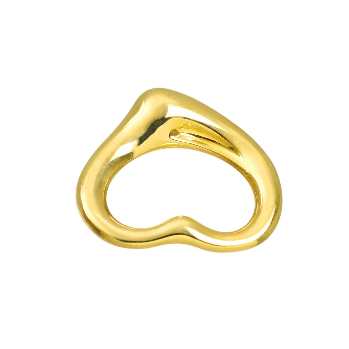Open Heart Pendant Top 18K Yellow Gold 750