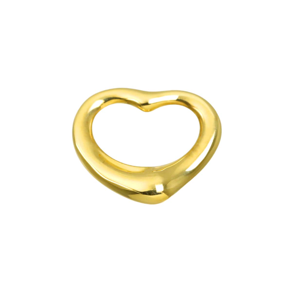 Open Heart Pendant Top 18K Yellow Gold 750
