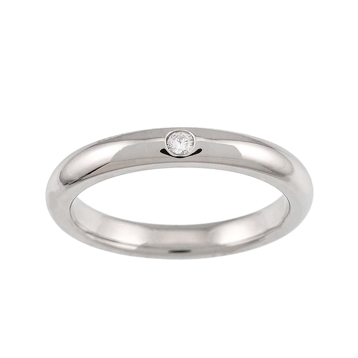 Stacking Band Ring Diamond 1P Platinum Size4.5(US)