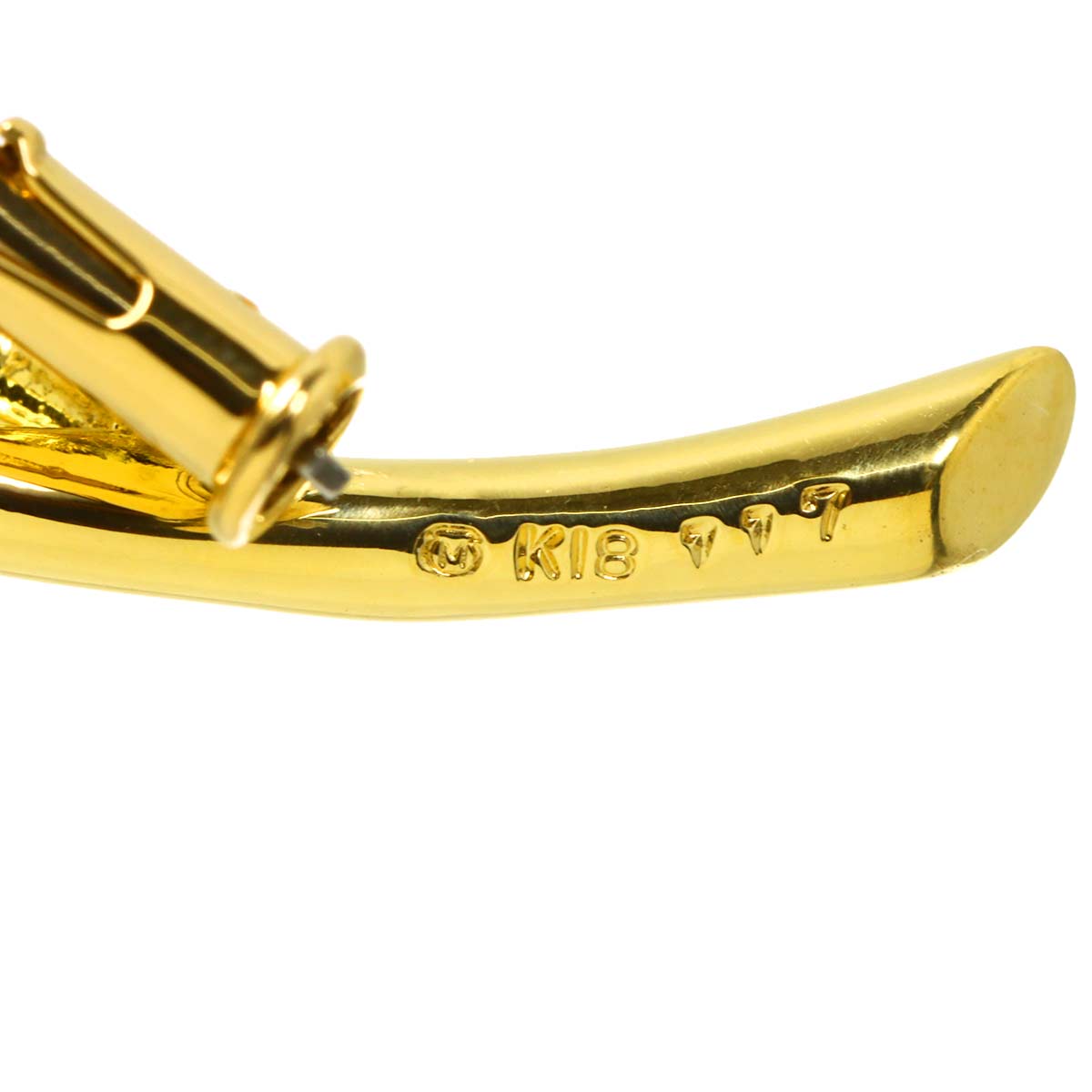 Akoya pearl 7.3mm Diamond Brooch 18K Yellow Gold 750