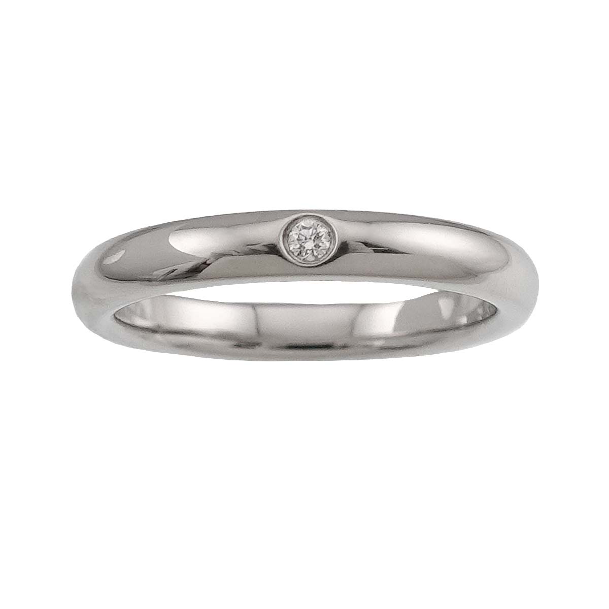 Stacking Band Ring Diamond 1P Platinum Size4.75-5(US)