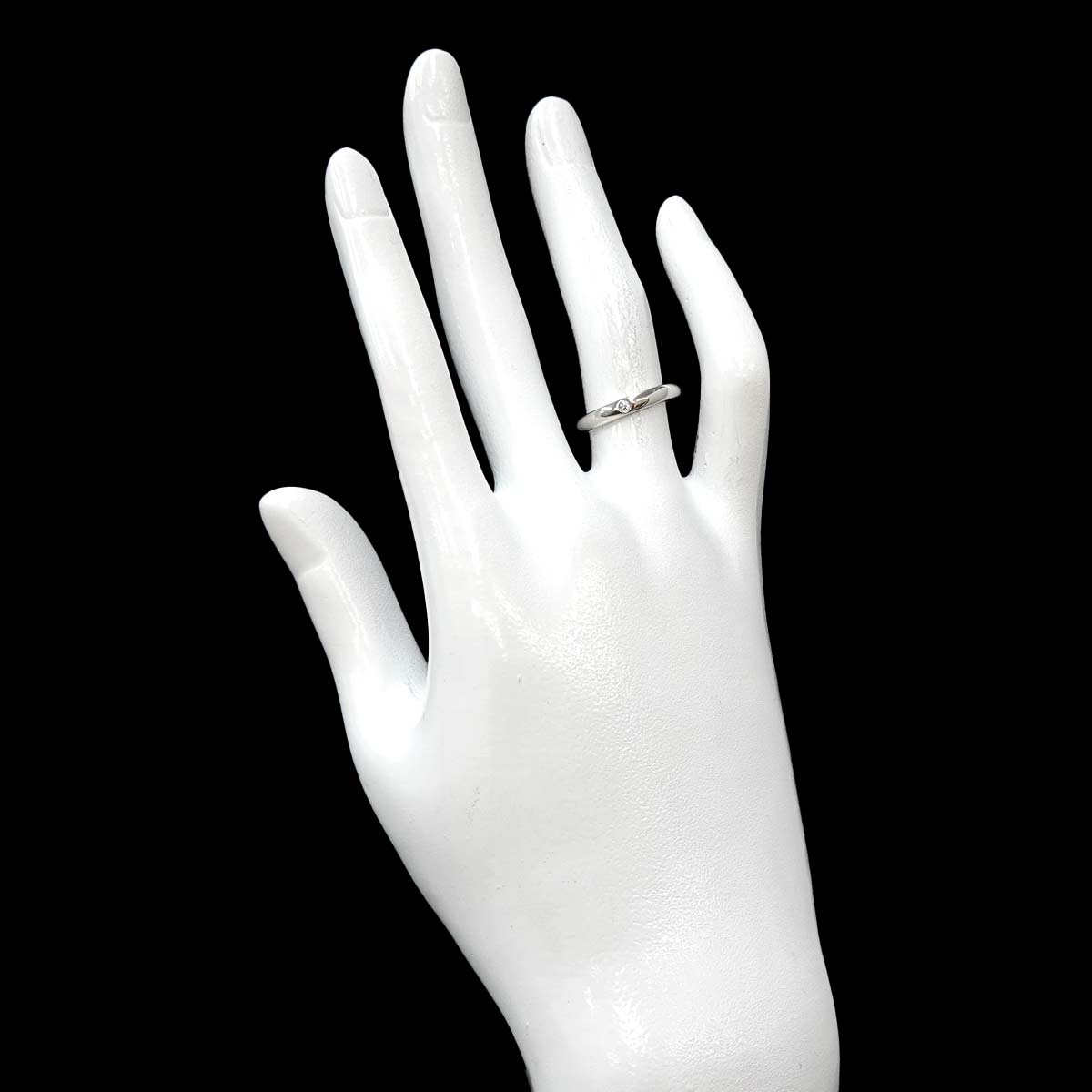 Stacking Band Ring Diamond 1P Platinum Size4.75-5(US)