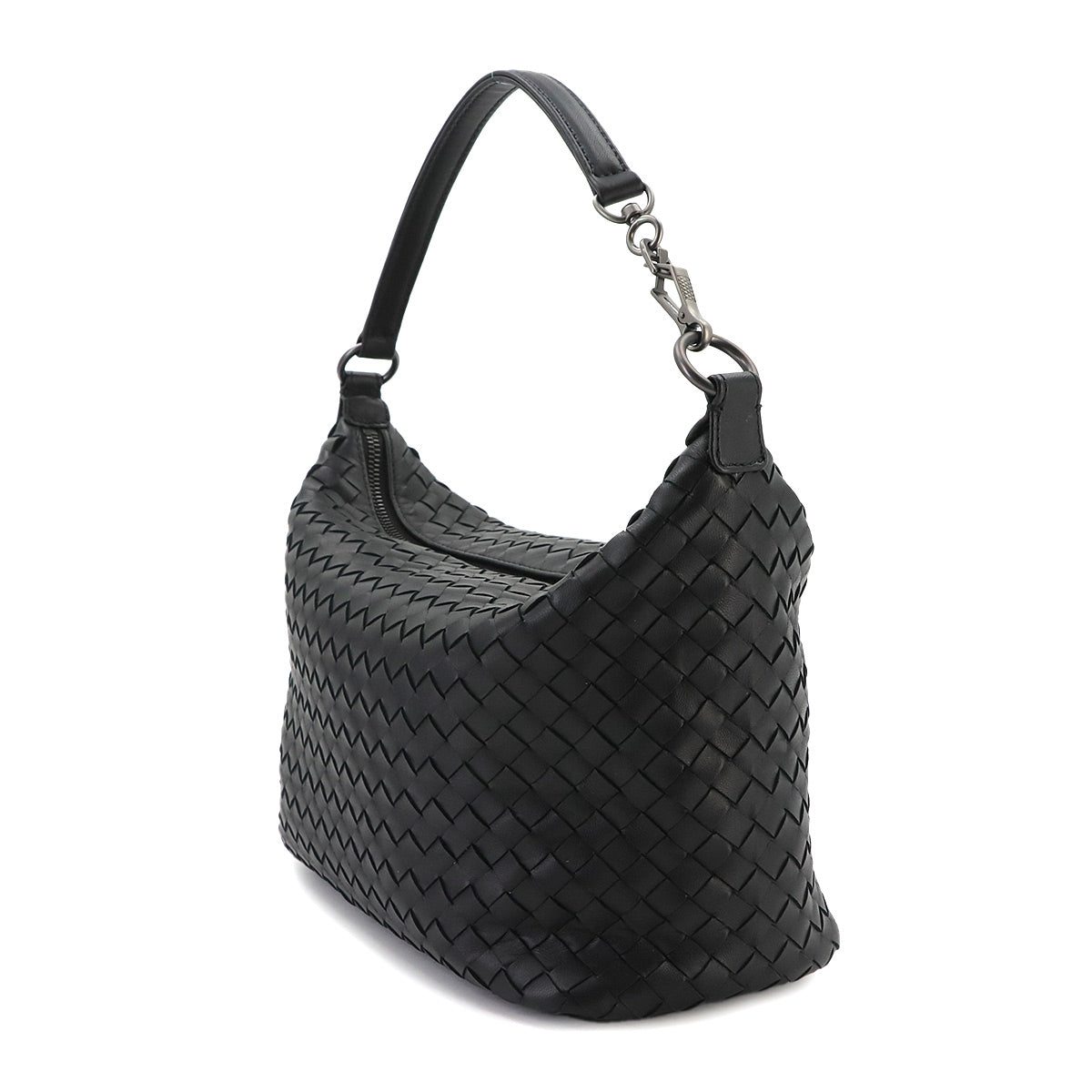 Intrecciato Hand Bag Leather Black 239988 Purse