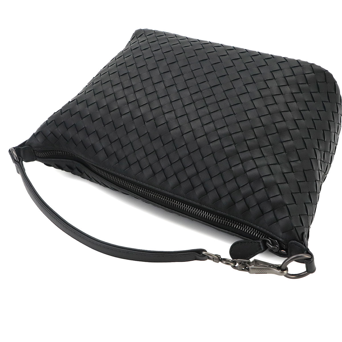 Intrecciato Hand Bag Leather Black 239988 Purse