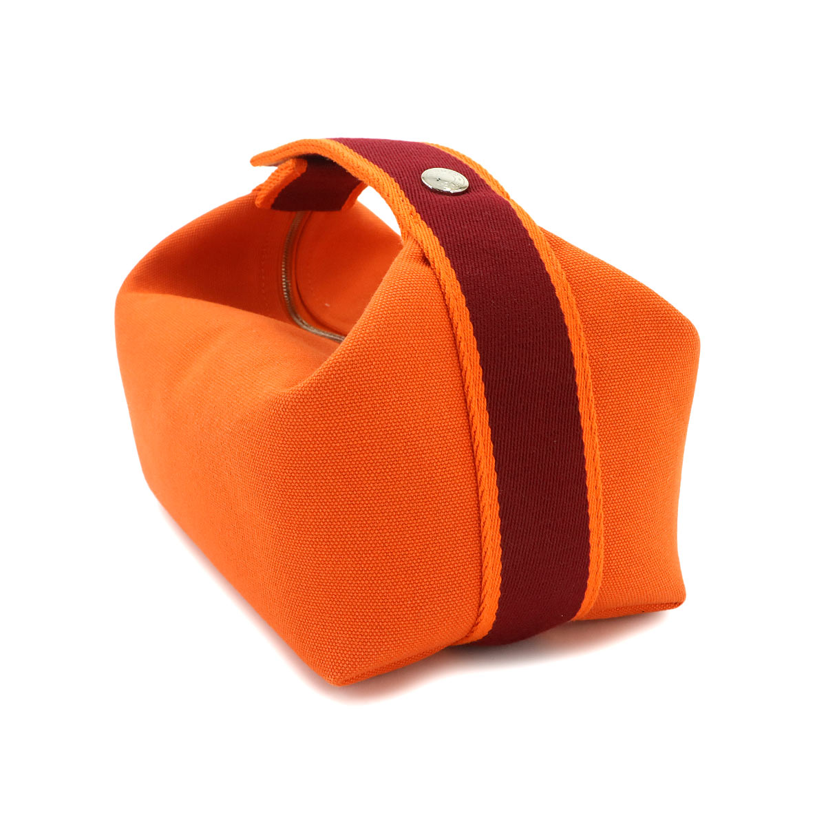 Bride a Brac PM Hand Bag Toile H Feu Orange Rouge H Pouch