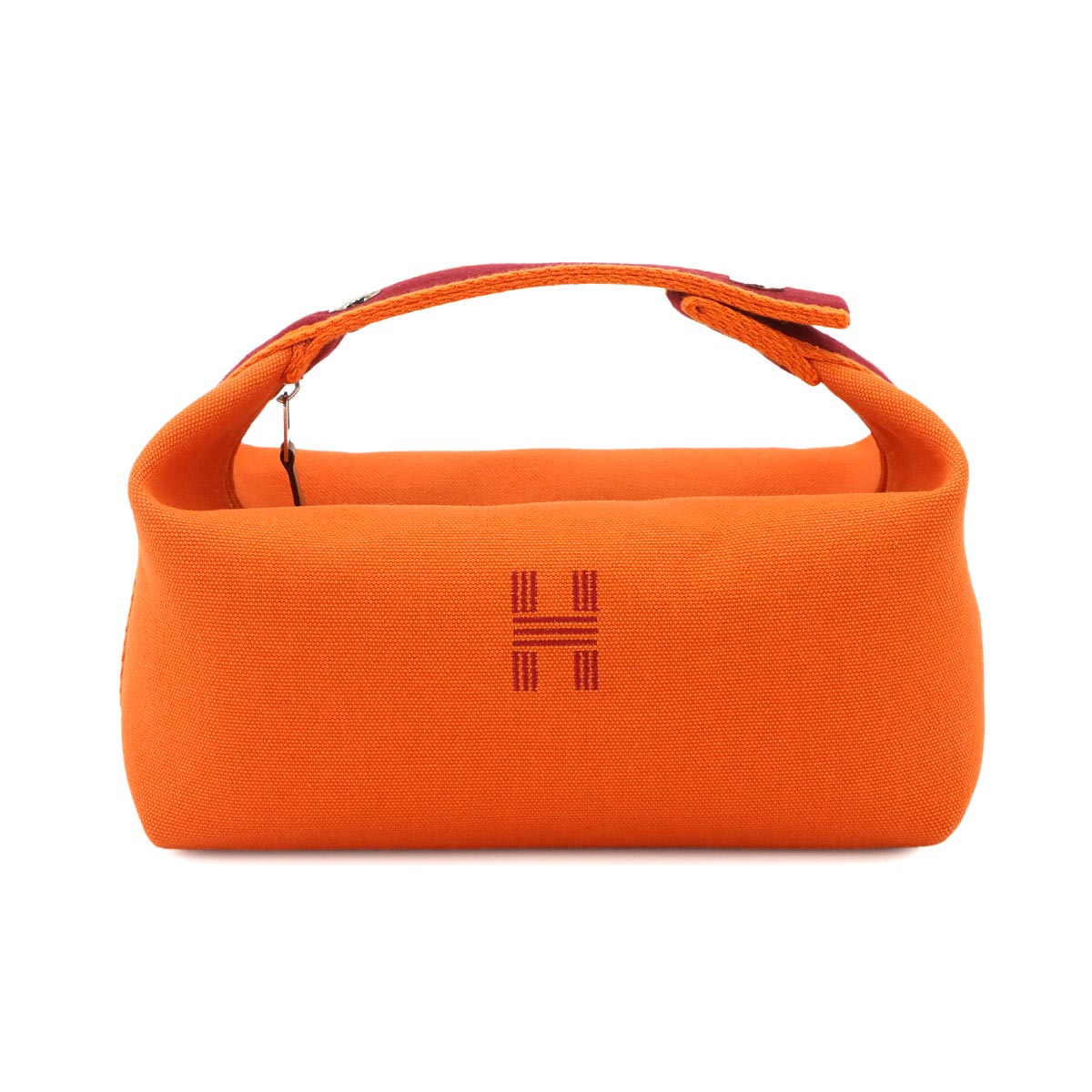 Bride a Brac PM Hand Bag Toile H Feu Orange Rouge H Pouch