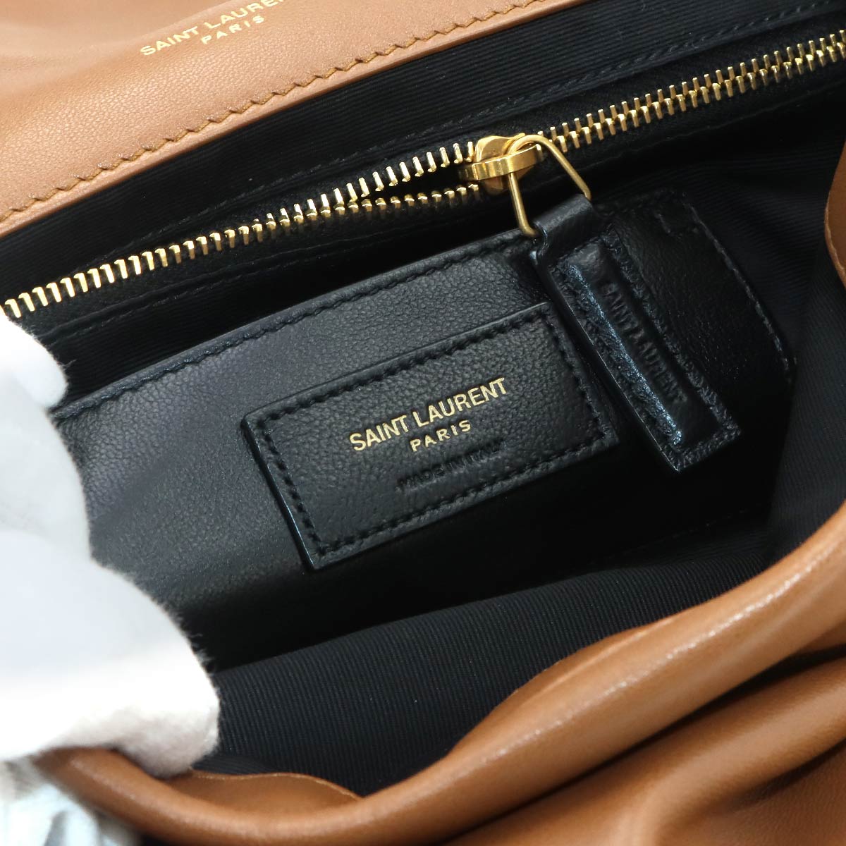 Jamie Chain Shoulder Bag Leather Brown 763475 Purse