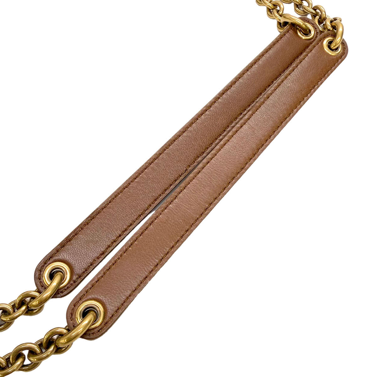 Jamie Chain Shoulder Bag Leather Brown 763475 Purse