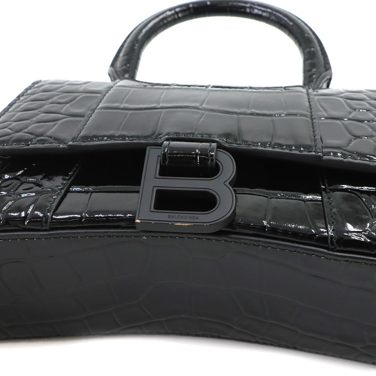 Hourglass XS Hand Shoulder Bag Lether Black 592833