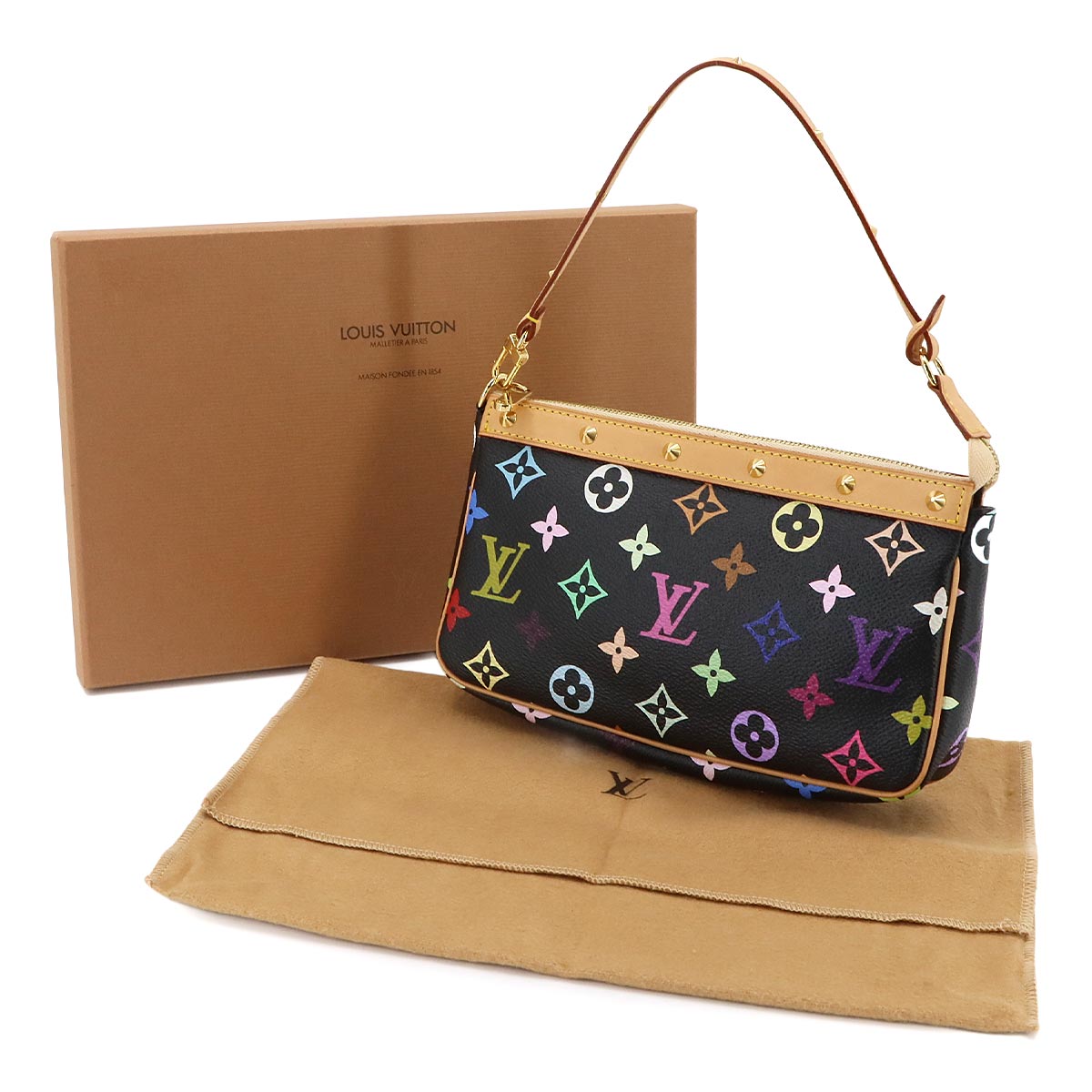 Monogram Multicolor Pochette Accessoires Noir M92648