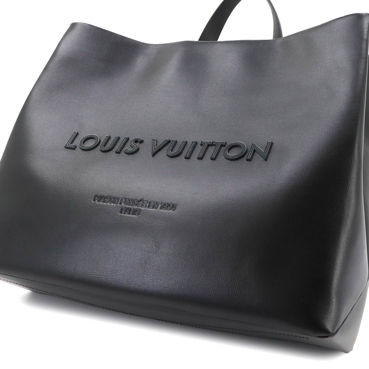 Shopper Tote MM 2way Shoulder Bag Leather Black M13979