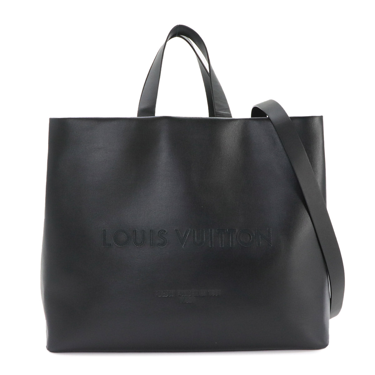 Shopper Tote MM 2way Shoulder Bag Leather Black M13979