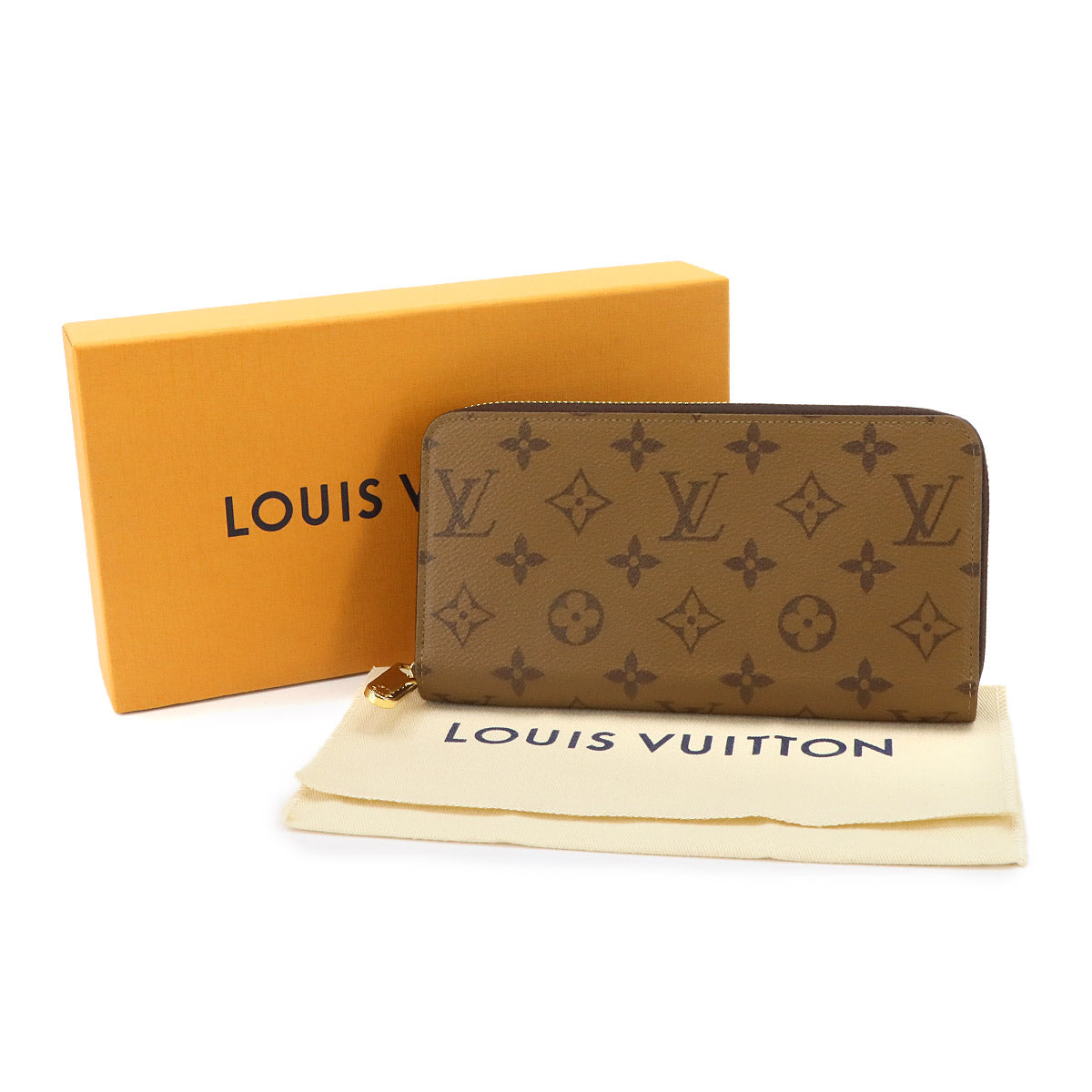 Monogram Reverse Zippy Wallet Brown M82444 Purse