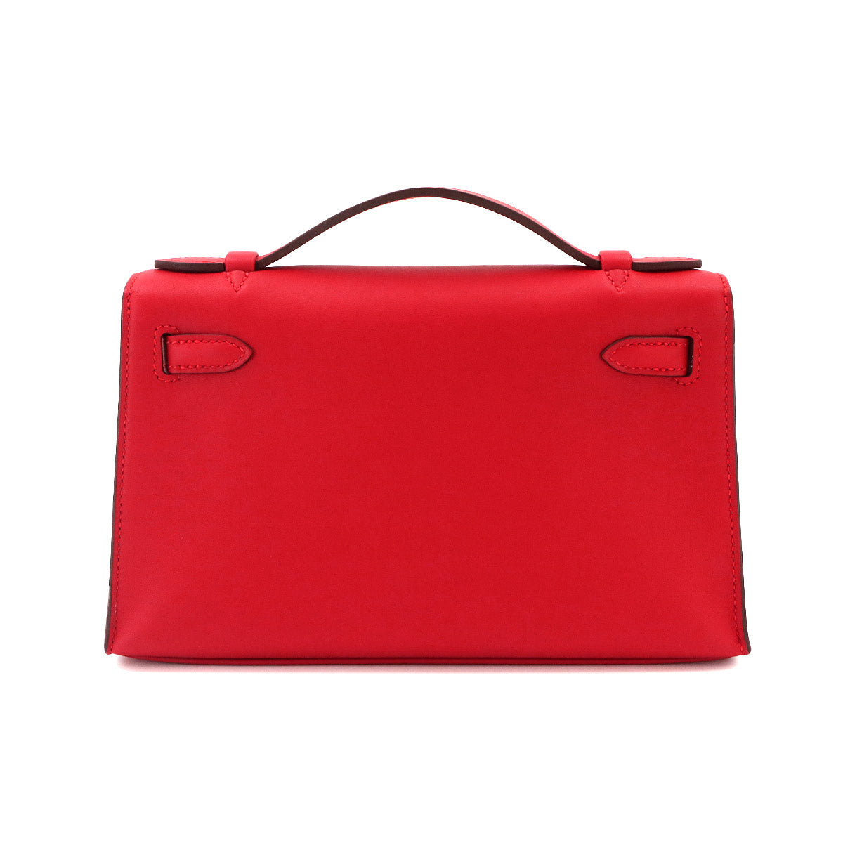 Pochette Kelly Veau Swift Leather Rouge Radieux Hand Bag