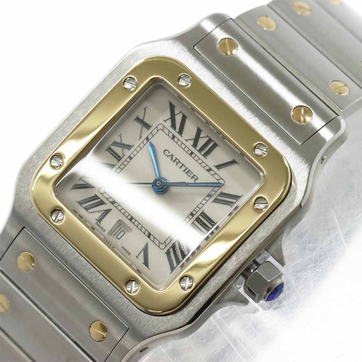 Santos Galbee LM W20011C4 Quartz YG Cream Dial Mens Watch