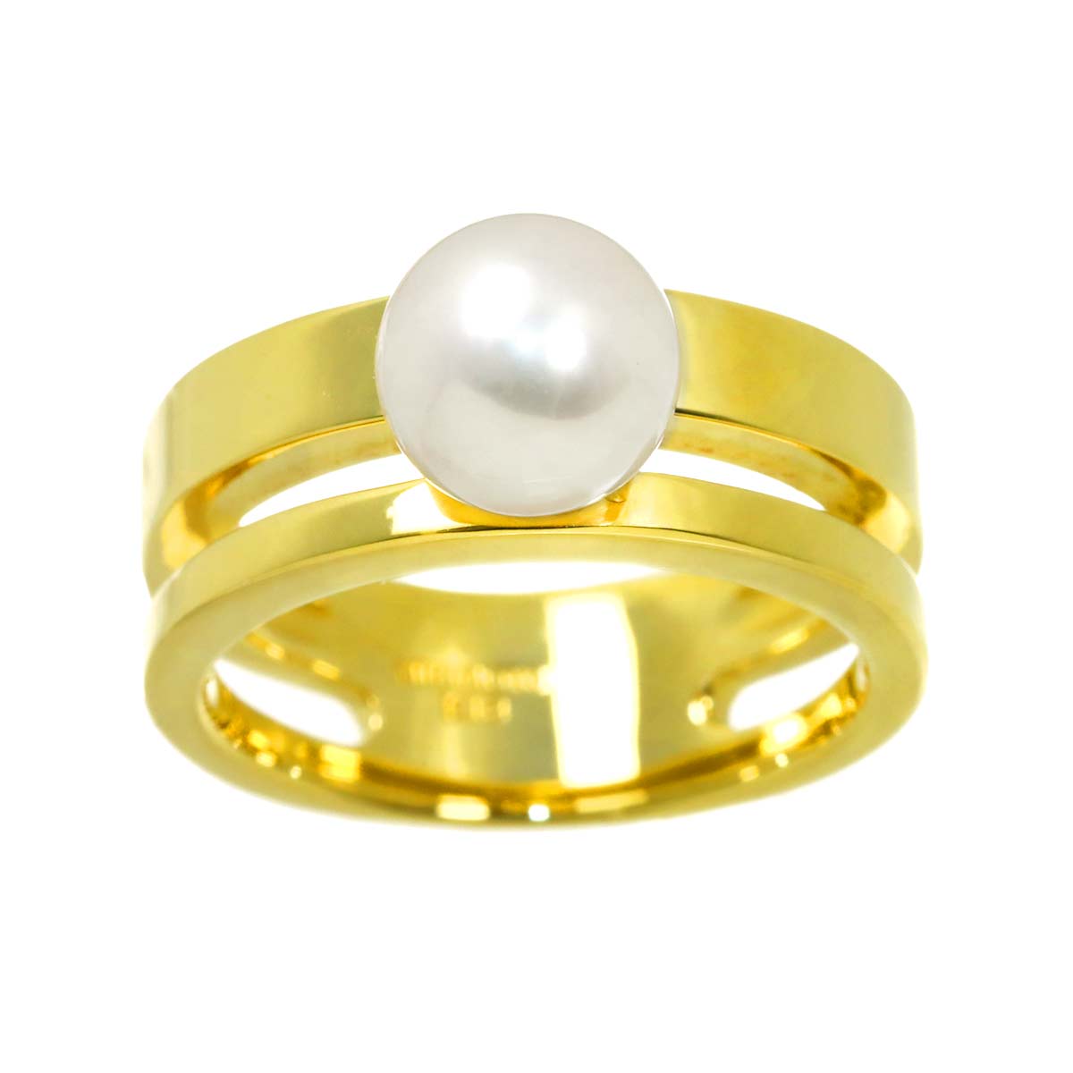 Akoya Pearl 7.3mm Ring 18K YG 750 5.25(US)