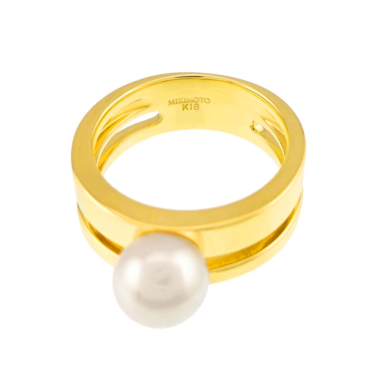Akoya Pearl 7.3mm Ring 18K YG 750 5.25(US)