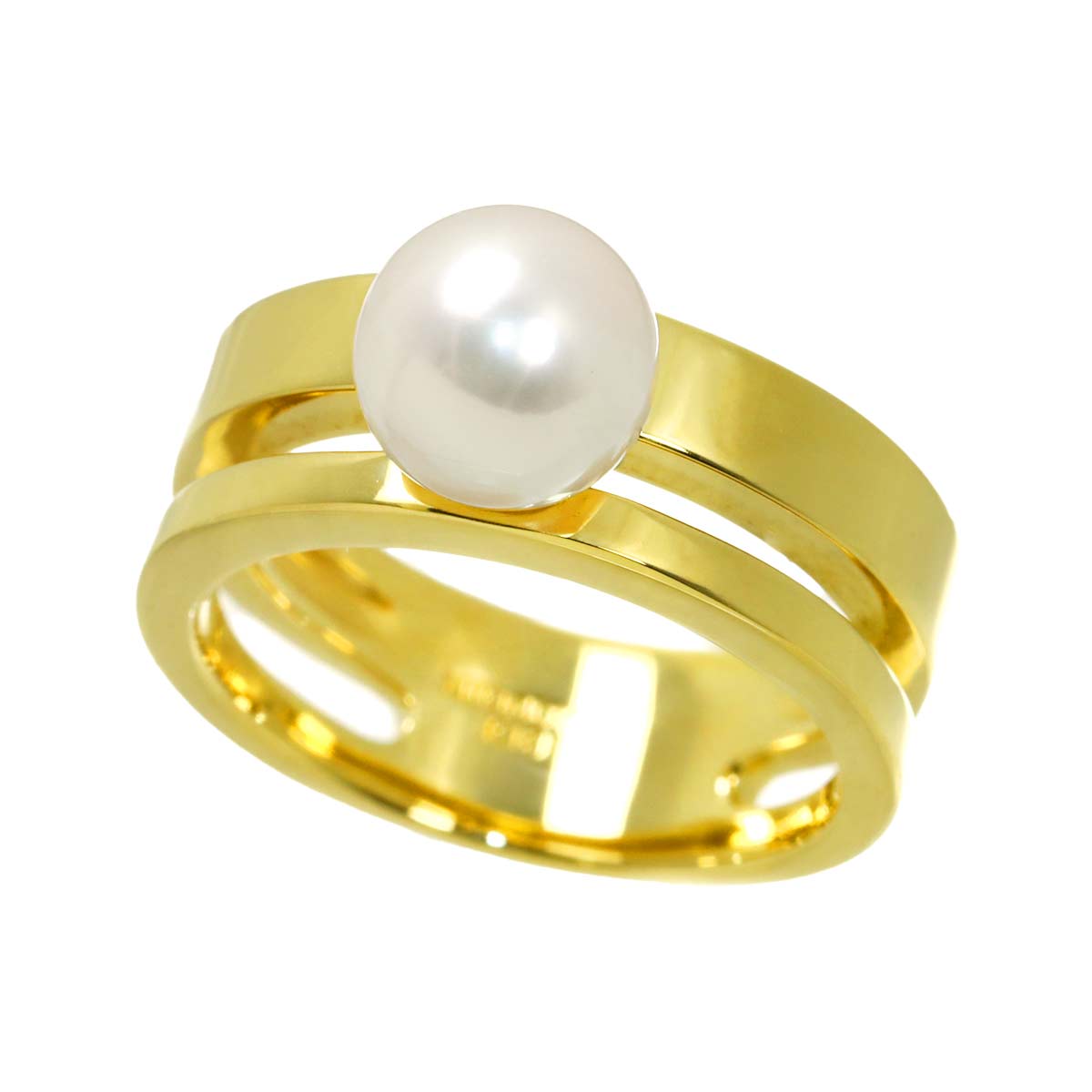 Akoya Pearl 7.3mm Ring 18K YG 750 5.25(US)