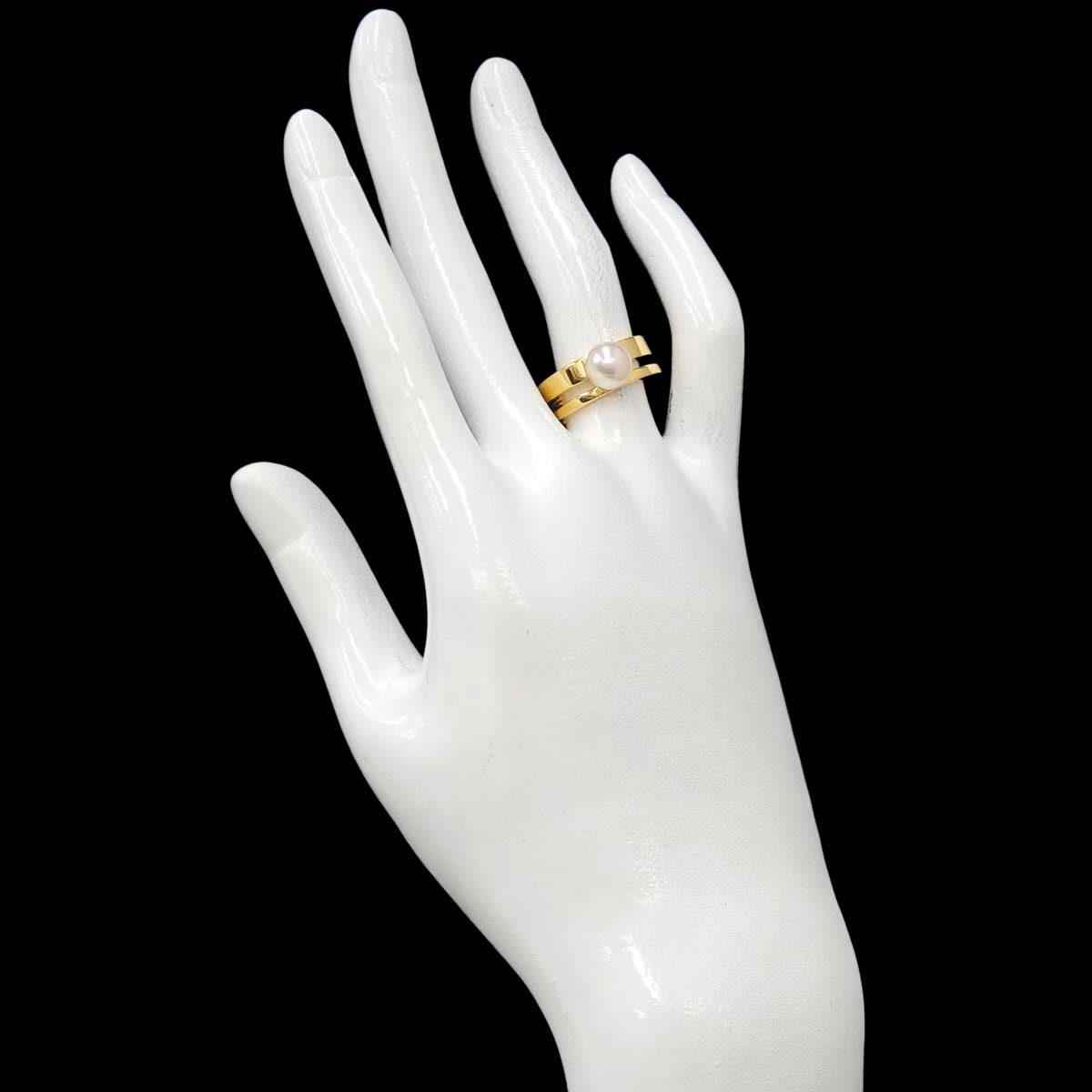 Akoya Pearl 7.3mm Ring 18K YG 750 5.25(US)