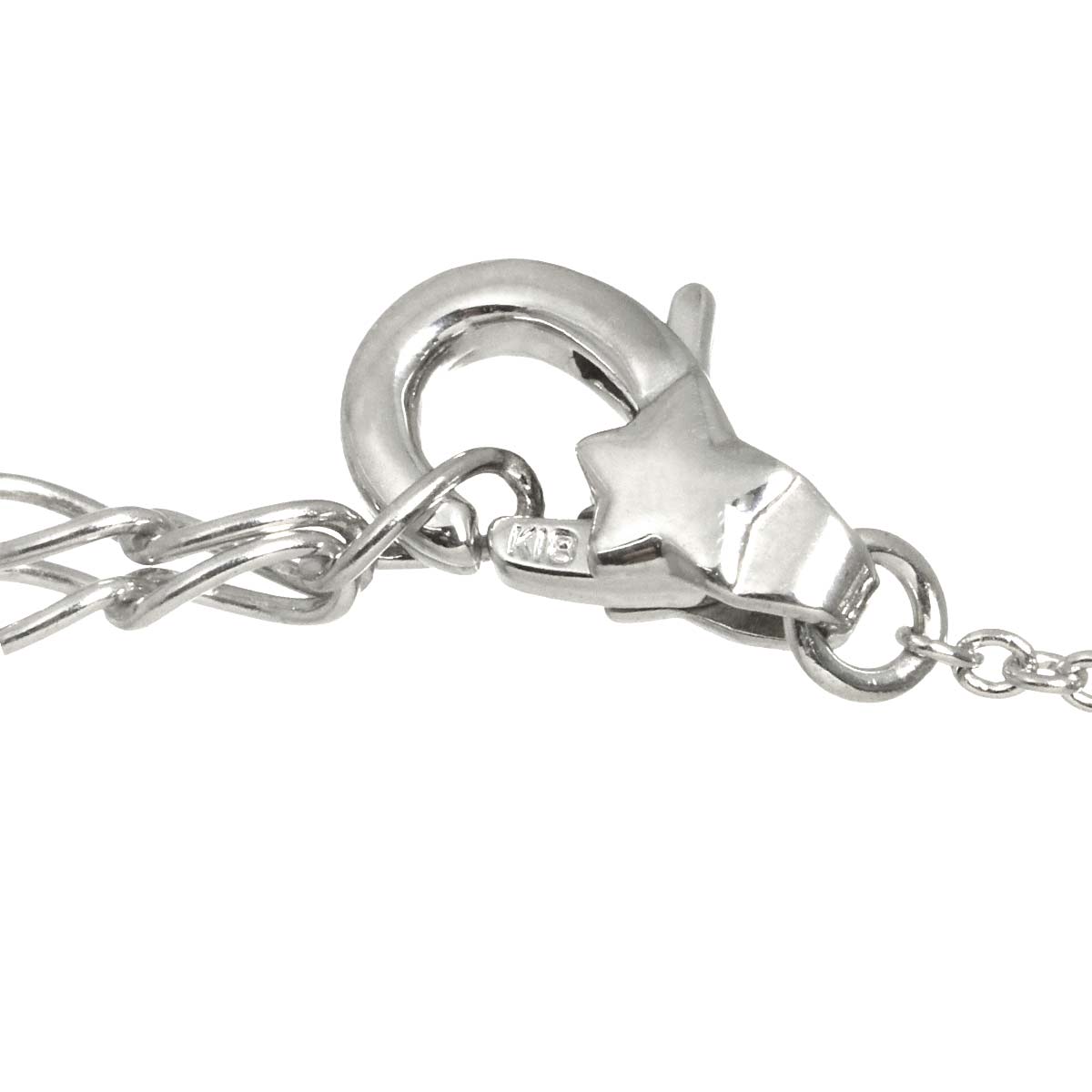 Diamond 0.16ct Cross Necklace 18K WG 750