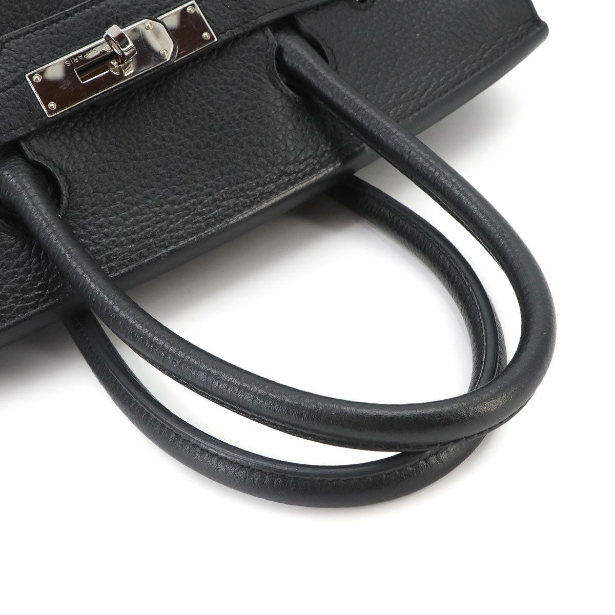 Birkin 30 Taurillon Clemence Black Hand Bag Purse