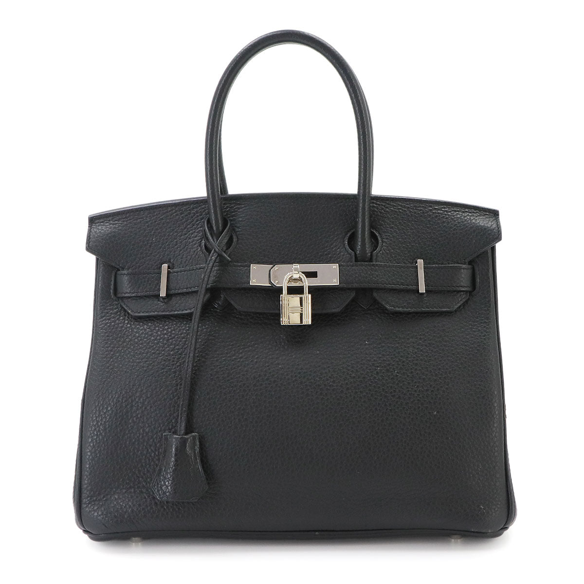 Birkin 30 Taurillon Clemence Black Hand Bag Purse
