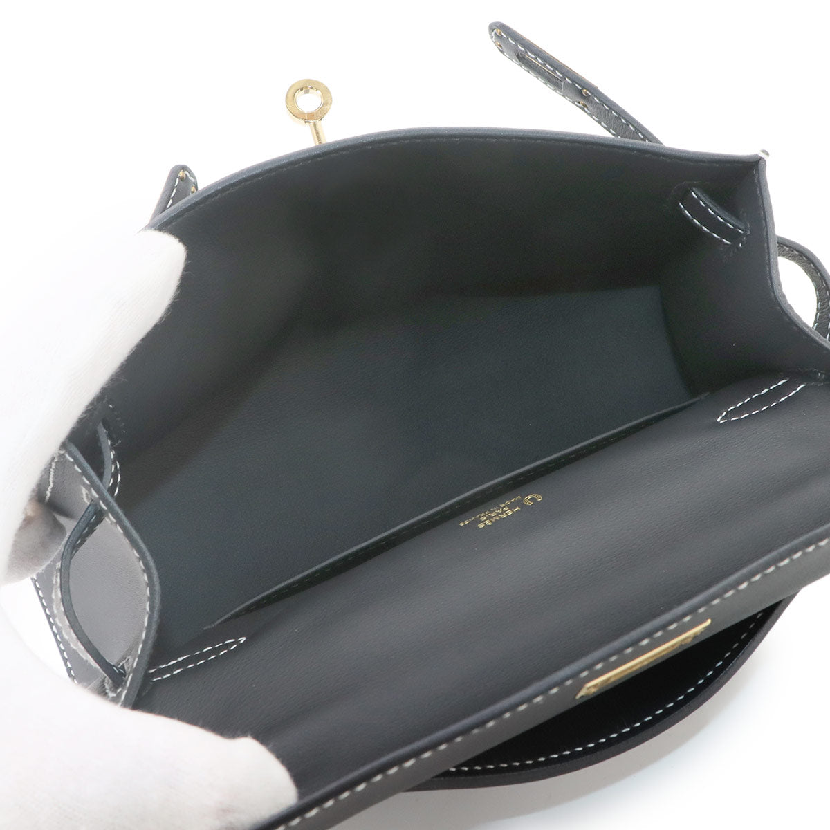 Pochette Kelly Personal SPO Veau Swift Black Hand Bag